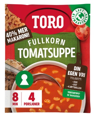 Bilde: © Toro / Oda Toro Tomatsuppe Fullkornsmakaroni