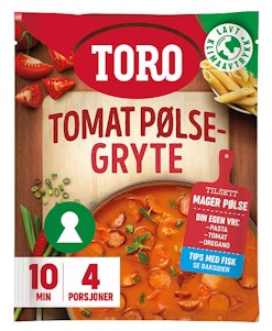 Toro Tomat Pølsegryte