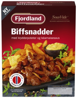 Bilde: © Fjordland / Oda Fjordland Biffsnadder Med krydderpoteter og béarnaisesaus