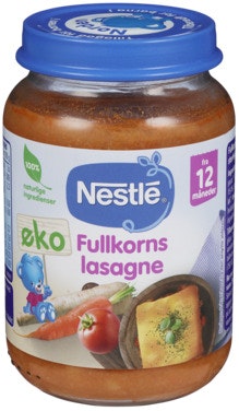 Bilde: © Nestlé / Oda Nestlé Fullkornslasagne Fra 12 mnd, Økologisk