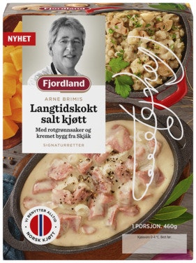 Bilde: © Fjordland / Oda Fjordland Brimis Langtidskokt Salt Kjøtt Med rotgrønnsaker og kremet bygg fra Skjåk