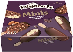 Isbjørn Is Minis Melkesjokolade og Mandel 6 stk