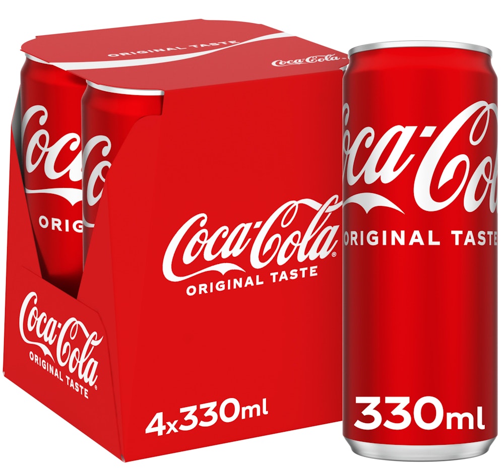 Coca-Cola Original Taste 4 x 0,33L, 1,32 l