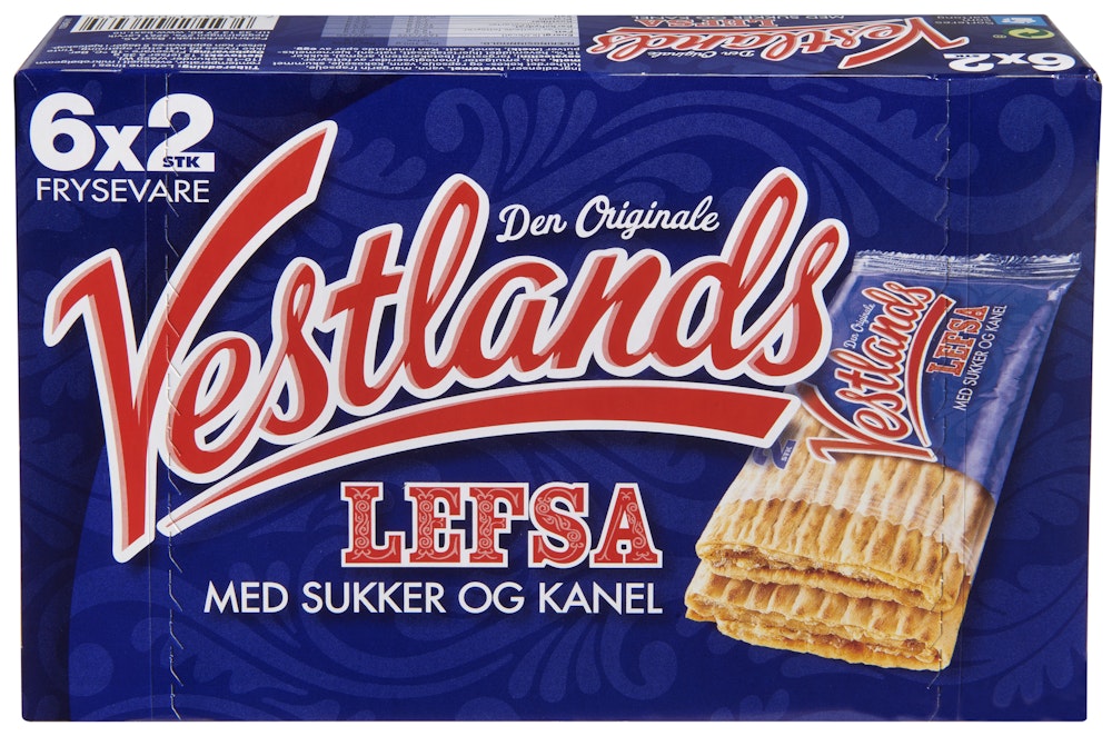 Vestlandslefsa Kanel og Sukker 6 x 2 stk
