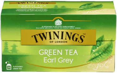 Twinings Grønn Te Earl Grey 25 stk