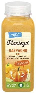 Plantego Gul Gazpacho Med grillet gresskar, gul paprika, løk og lime