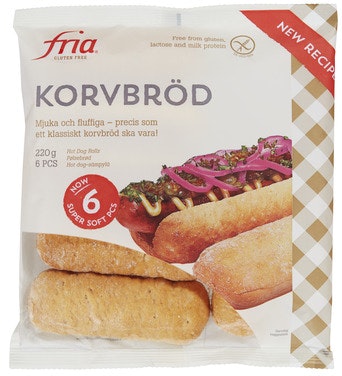 Bilde: © Fria / Oda Fria Pølsebrød Glutenfri