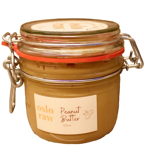 Bilde: © Oslo raw / Oda Oslo raw Håndlaget Raw Peanut Butter Peanøttsmør, 200 g
