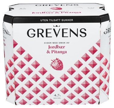 Grevens Grevens Cider Jordbær og Pitanga 6 x 0,5 l