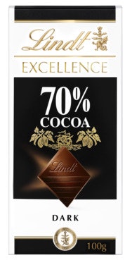 Bilde: © Lindt / Oda Lindt Excellence 70% Kakao Mørk Sjokolade