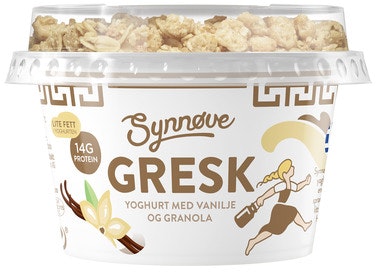 Synnøve Gresk Yoghurt Vanilje & Granola