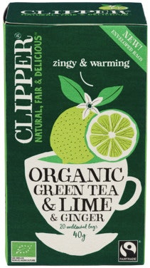Clipper Te Lime & Ginger Green Økologisk
