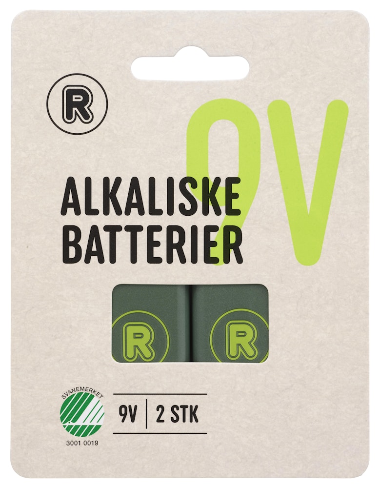 R Batteri Alkaline 9V 6LR61