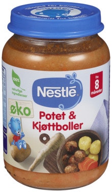 Nestlé Potetmos & Kjøttboller Fra 8 mnd, Økologisk