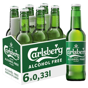 Carlsberg Alcohol Free Flaske 6 x 0,33l
