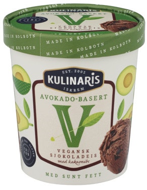 Bilde: © Kulinaris / Oda Kulinaris Vegansk Sjokolade Iskrem Avokado-basert, 0,5 l