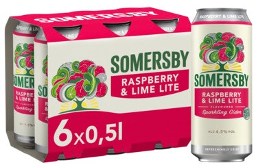 Somersby Somersby Raspberry Lime Lite 6 x 0,5l