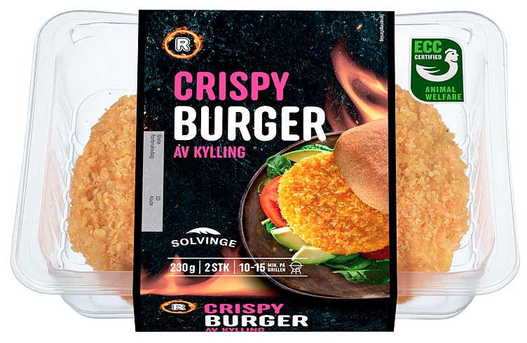 Crispy Kyllingburger 2 stk