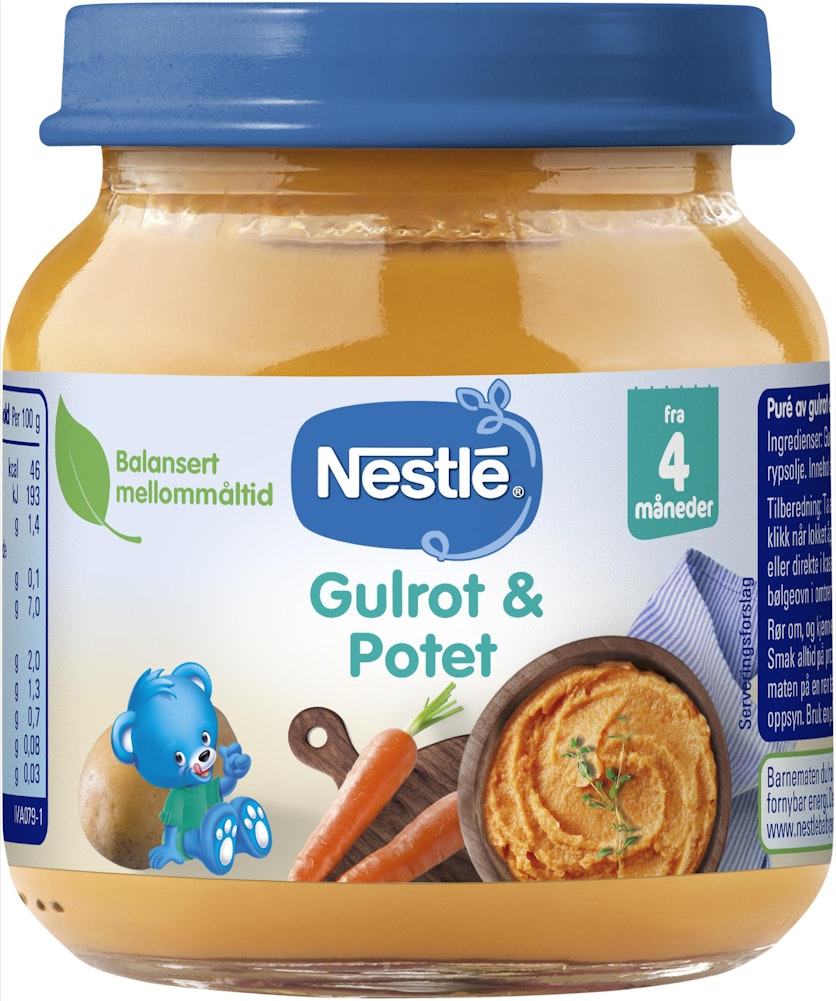 Nestlé Gulrot & Potet Fra 4 mnd, Økologisk