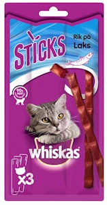 Whiskas Sticks Kattegodbit med Laksesmak 3 stk