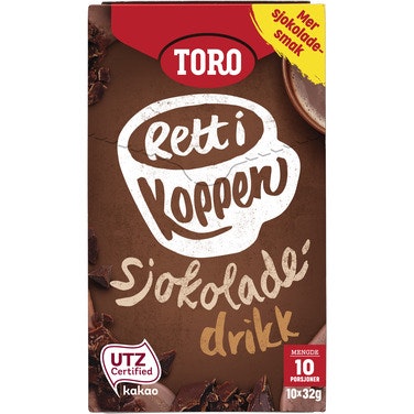 Bilde: © Toro / Oda Toro Sjokoladedrikk, Rett i Koppen 10 poser