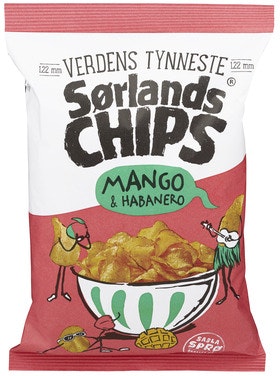 Bilde: © Sørlandschips / Oda Sørlandschips Verdens Tynneste Mango & Habanero