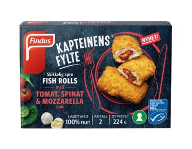 Bilde: © Findus / Oda Findus Kapteinens Fylte med Tomat,Spinat & Mozzarella