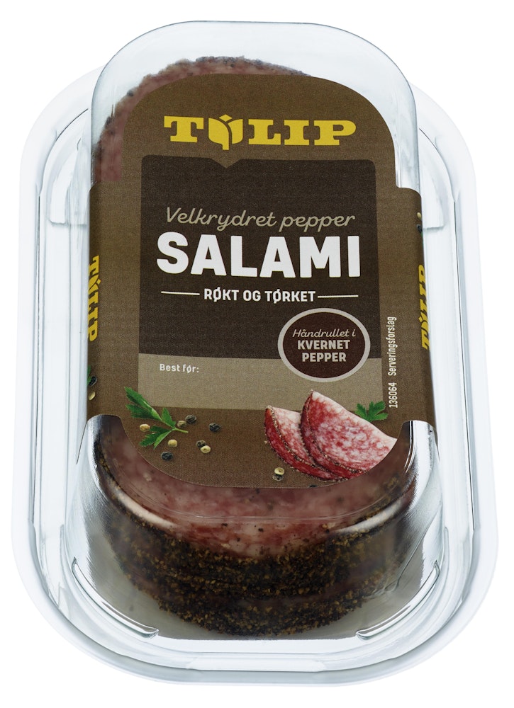 Tulip Dansk Peppersalami Skivet, røkt & tørket
