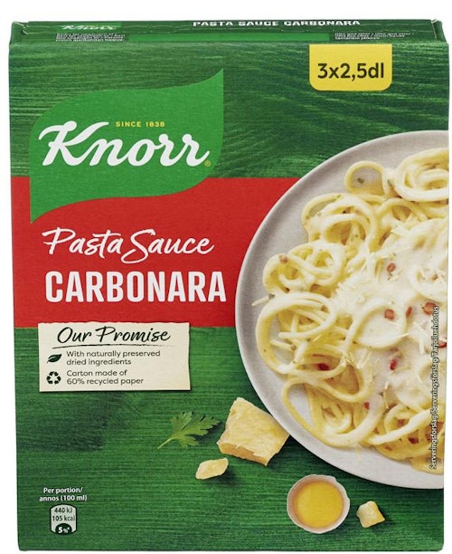 Knorr Pastasaus Carbonara 3 x 27 gr