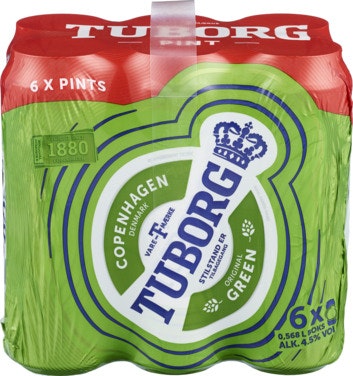 Bilde: © Tuborg / Oda Tuborg Tuborg Grøn Pint Boks, 6 x 0,568l