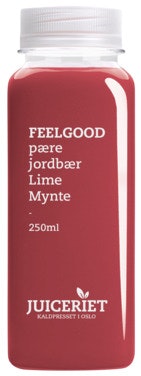 Juiceriet Feelgood Pære, Jordbær, Lime & Mynte