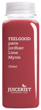 Bilde: © Juiceriet / Oda Juiceriet Feelgood Pære, Jordbær, Lime & Mynte