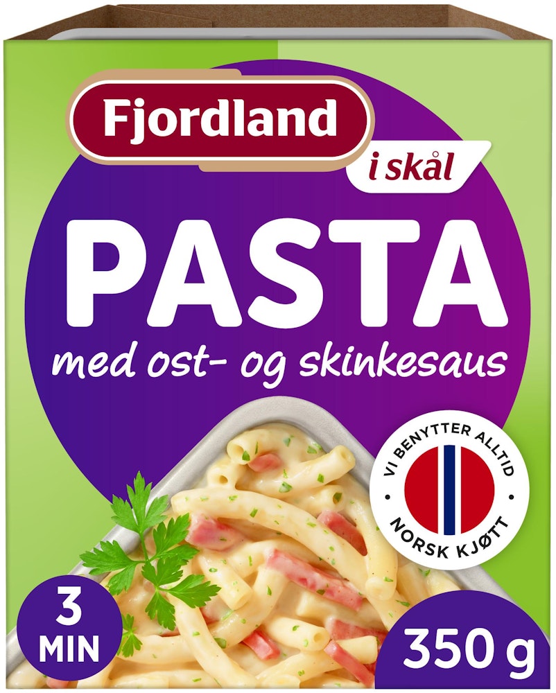 Fjordland Pasta med Ost- og Skinkesaus