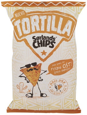 Sørlandschips Tortilla Ost 175 g