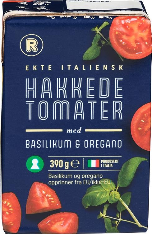 REMA 1000 Hakkede Tomater Basilikum