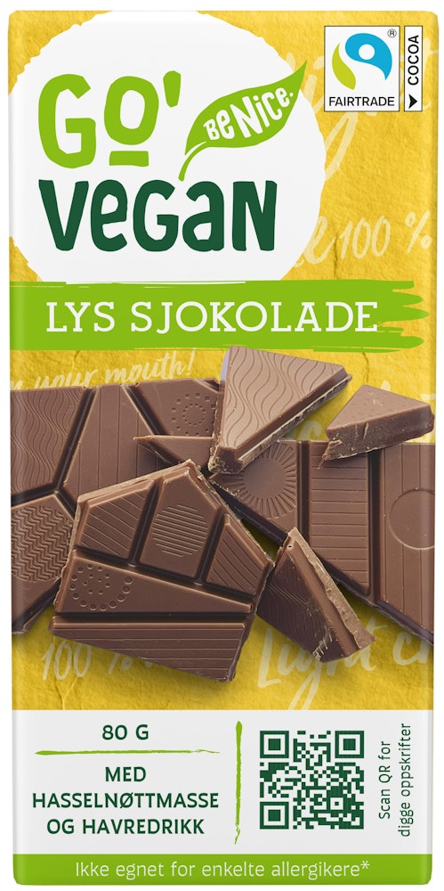 Go’Vegan Go'Vegan Lys Sjokolade