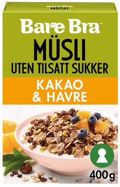 Bare Bra Müsli Kakao og Havre - Oda