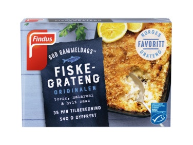 Bilde: © Findus / Oda Findus Fiskegrateng God Gammeldags
