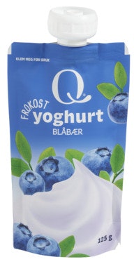 Bilde: © Q-meieriene / Oda Q-meieriene Q Frokostyoghurt Blåbær Porsjonspose