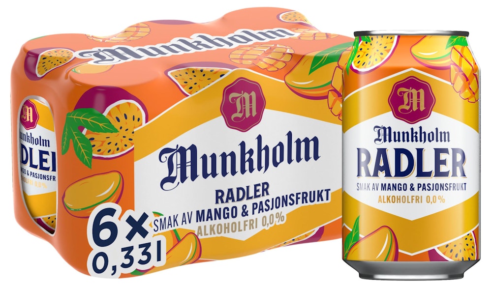 Munkholm Radler Mango & Passion 6x0,33l