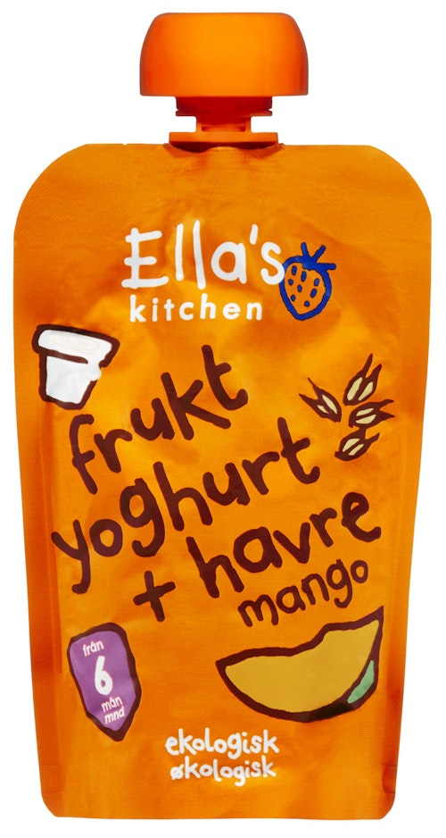 Ellas Frukt Yoghurt + Havre Mango Fra 6 mnd