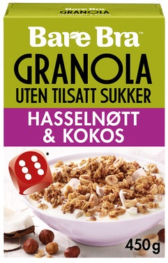 Bilde: © Bare Bra / Oda Bare Bra Bare Bra Granola Hasselnøtt og Kokos
