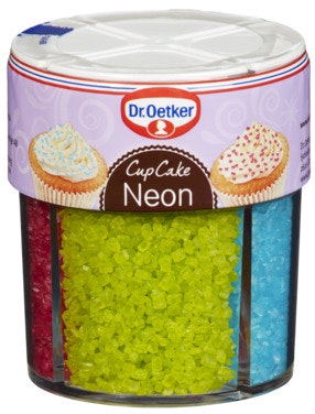 Bilde: © Dr. Oetker / Oda Dr. Oetker Kakepynt Neon 4 kammer