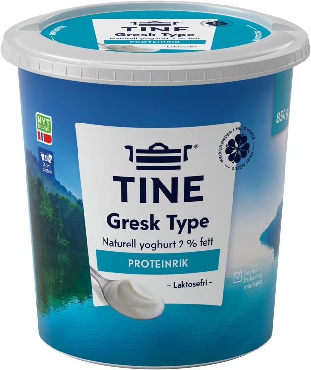 Tine Gresk Type Naturell yoghurt laktosefri