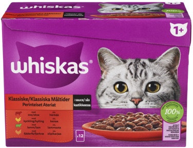 Bilde: © Whiskas / Oda Whiskas Kjøttmeny i saus 1+ 12x100g