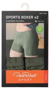 Bilde: © Pierre Robert / Oda Pierre Robert Sports-boksershorts i mikrofiber, Herre Grønn, str. L
