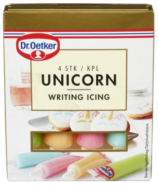 Dr. Oetker Unicorn Writing Icing 4 stk