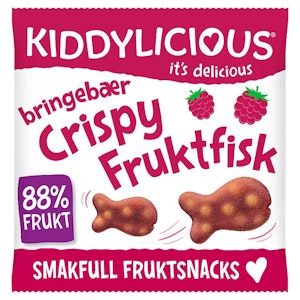 Kiddylicious Crispy Fruktfisk med Bringebær Fra 12 mnd