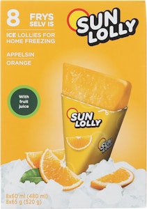 Sun Lolly Appelsin 8 stk