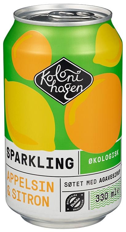 Kolonihagen Sparkling Appelsin & Sitron Økologisk
